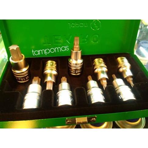 Kunci L Bintang Tekiro 9pcs Starbit Socket Mata Sok L Bintang