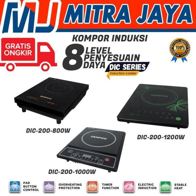 DENPOO KOMPOR LISTRIK/INDUKSI 200-1200 WATT-LOWWAT