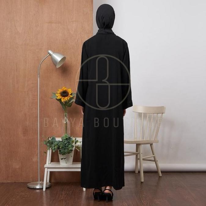 Spesial Abaya Saudi Premium Zipper Black Gamis Dubai Wanita Dress Pesta Abaya Mewah Dress Mewah Abay