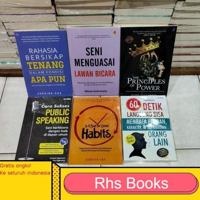 Termurah / Hot Sale Paket 6 Buku Motivasi Best Seller - The Principles Of Power, Public Speaking, Ra