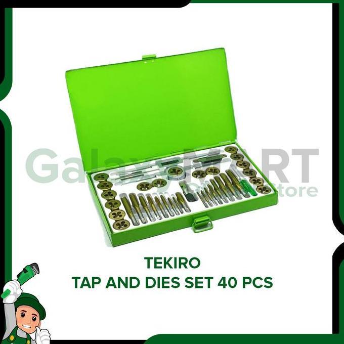 TEKIRO Tap And Dies / Alat Tap Snai dan Tap Ulir SET 40 PCS
