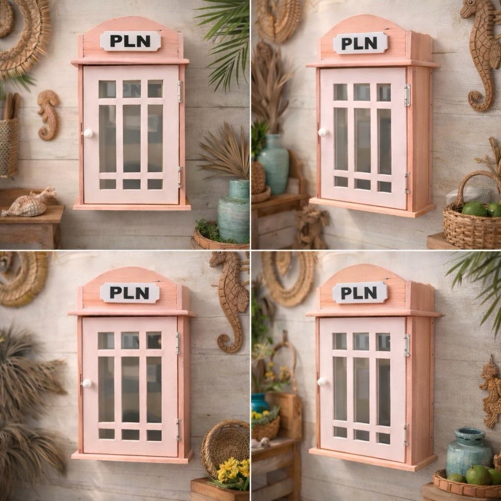 Kotak Box Tempat Listrik Token Kayu Hiasan Pajangan Dekorasi Ruangan Dinding Motif Telephone Shabby