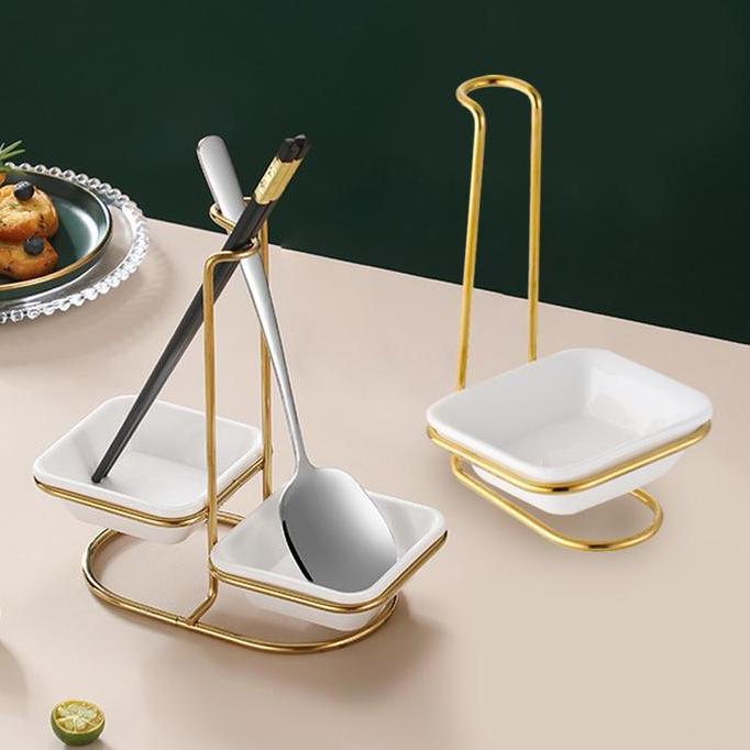 TEKNOWERN Stainless Steel Ladle Soup Holder Tempat Sendok Sup Ladle Stand