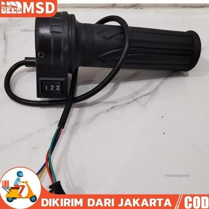 MARKVUN Gas Sepeda Listrik 3 Speed Universal / Handle Grip Gas Sepeda Listrik Konversi Sepeda Elektr