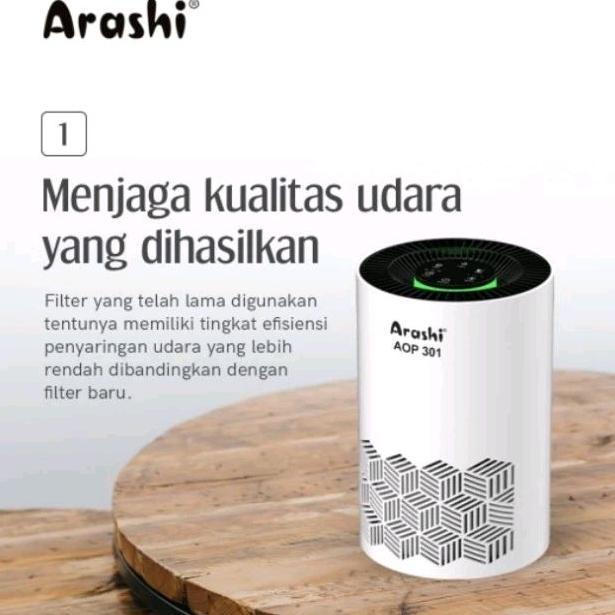 PROMO TERBARU ARASHI AIR PURIFIER PENYARING UDARA PORTABLE AOP 301 /AOP301 AIR PURIFIER HEPA FILTER