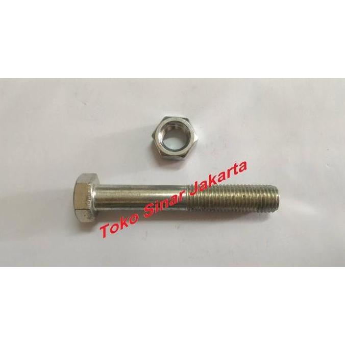 Ready Baut 16 mm x 100 mm + Mur ( Kunci 24 mm )