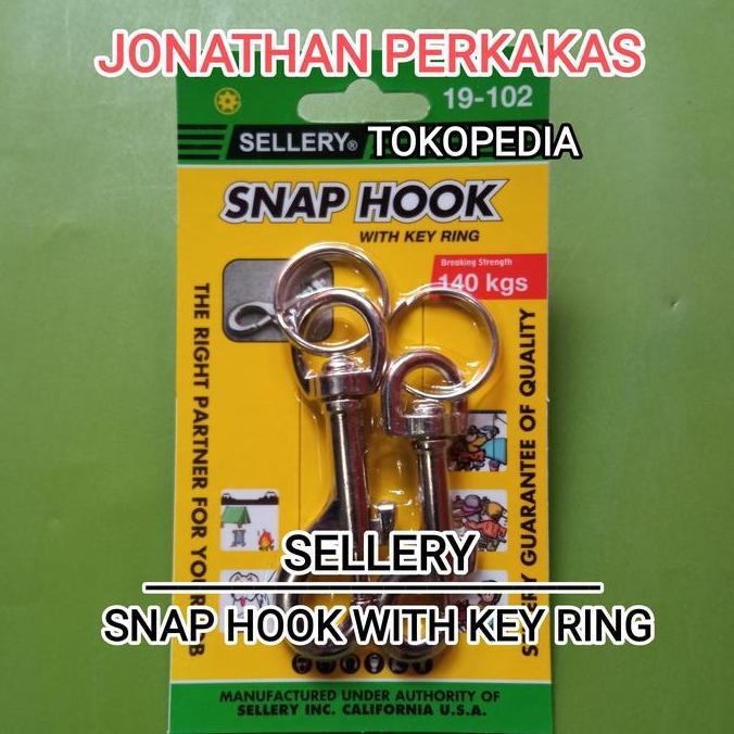 Ready snap hook with key ring sellery/gantungan serbaguna sellery 2pcs