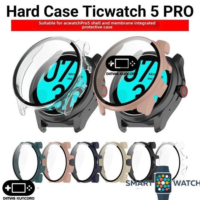Hard Case Ticwatch 5 PRO mika casing cover tempered glass mobvoi ticwatch 5 pro