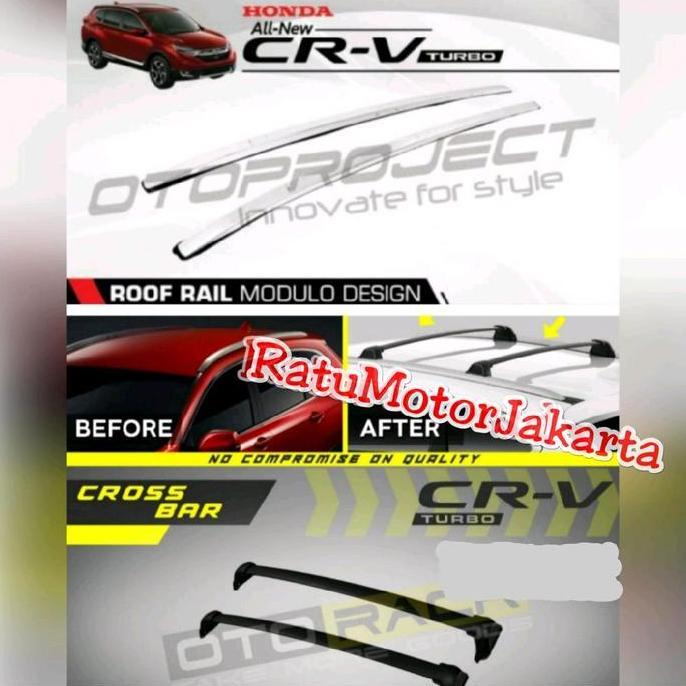 Roof Rail + Cross Bar Lengkap Crv Turbo 2019 - Roof Rack Roofrack