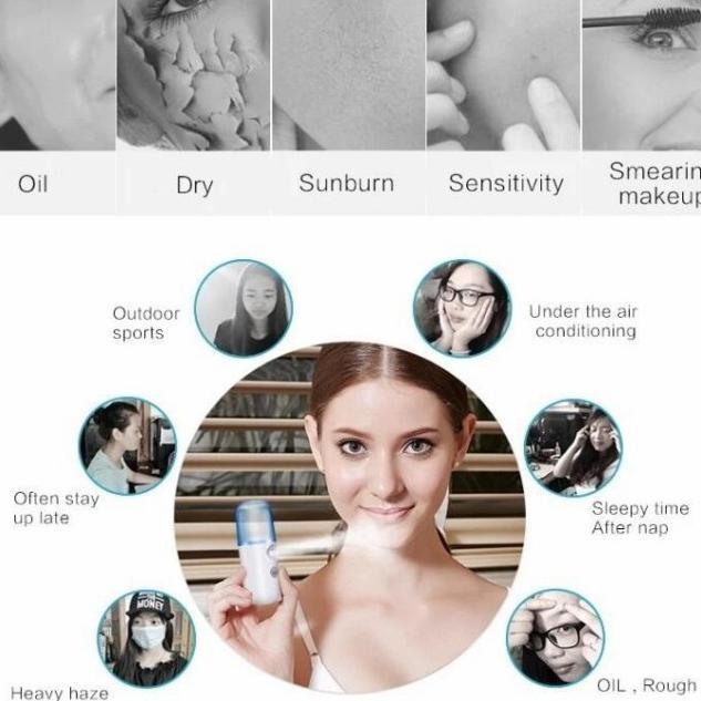 CUCI GUDANG ( MY ACC ) Mini Nano Spray Gun Face Mist Wajah Portable Disinfektan Semprotan