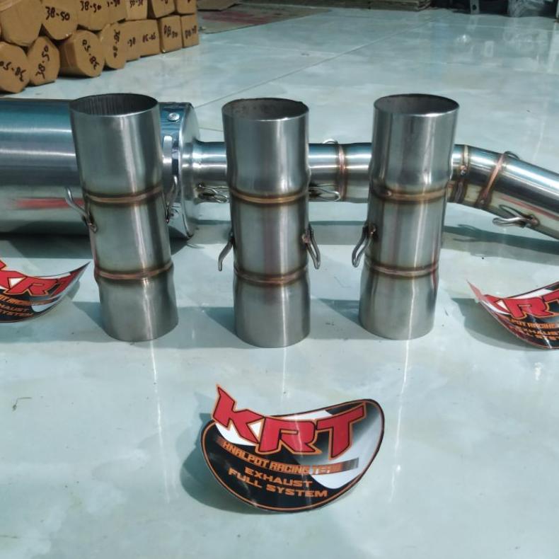 CUCI GUDANG Slip on 38 ke 38 Free 2 per Sambungan Memperpanjang Knalpot Racing Klx Crf Dtracker Vari