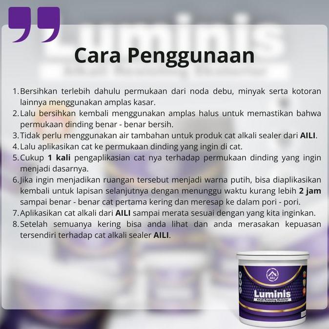 AILI- Alkali Sealer 1 KG Cat Dasar Solusi Ampuh untuk Dinding Bebas Pengapuran Ready