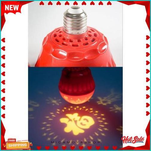 Lampu LED Merah  FU hoki dekor Imlek Fitting E27