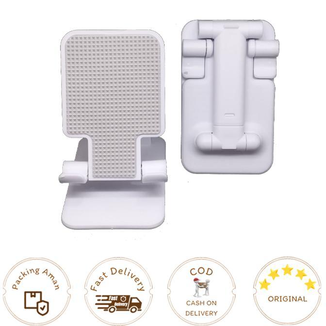 CUCI GUDANG HD23-Folding Desktop Holder Hp Universal Stand Hp Tablet Hitam dan Putih Meja Lipat