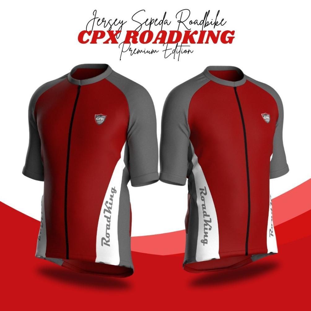 PROMO Baju Jersey Sport Sepeda RoadBike Pria Tangan pendek CPX Roadking full print