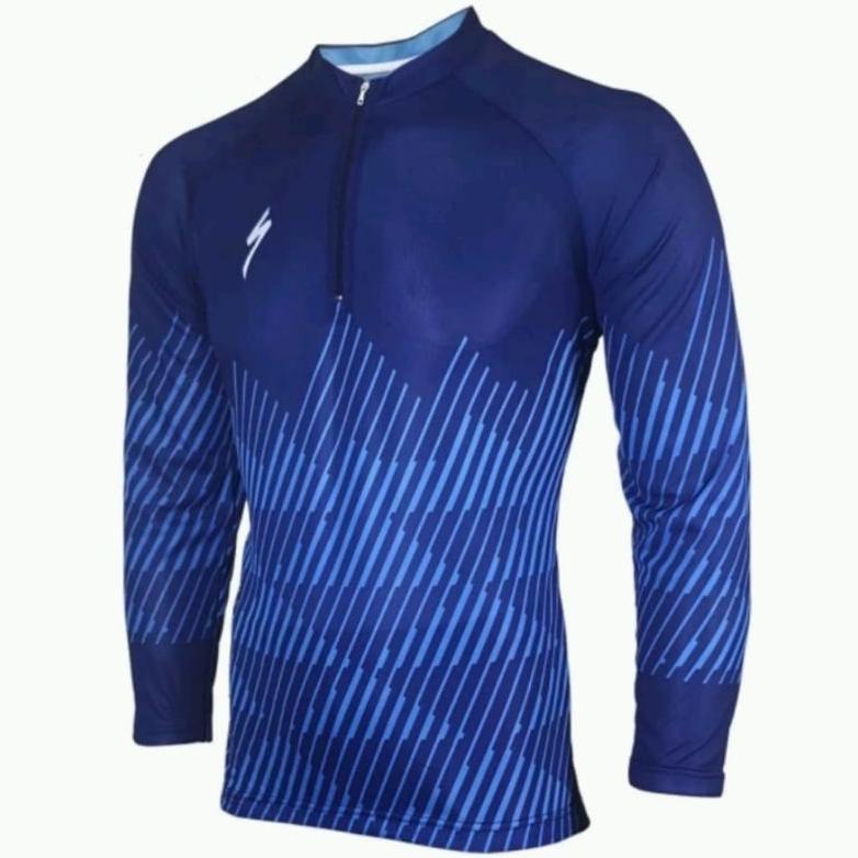 NEW Baju sepeda balap lengan panjang cowok cewek cowo cewe pria wanita kaos jersey roadbike merah pu