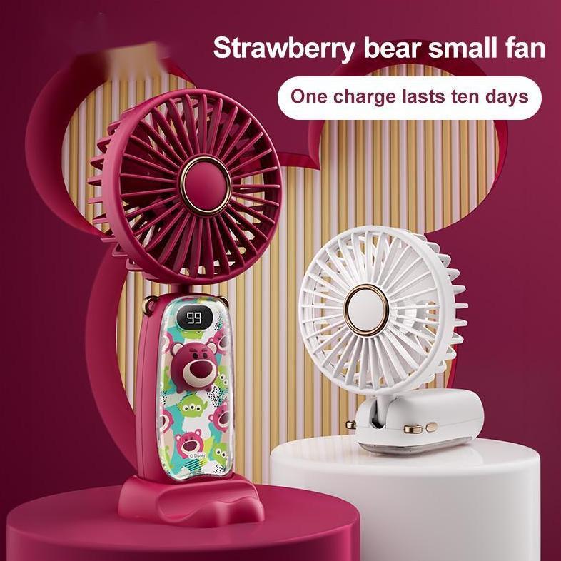 pengiriman cepat Disney Kipas Angin Mini Portable+Dudukan Ponsel Model Animal Karakter | Usb 20000 m