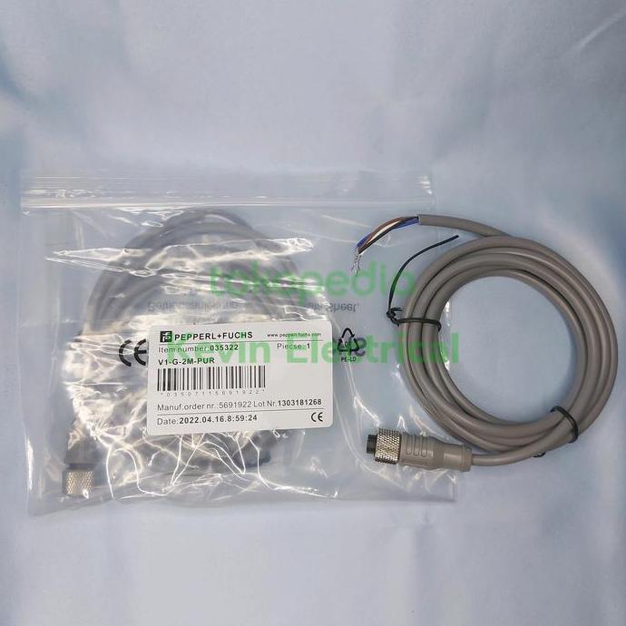 Pepperl+Fuchs V1-G-2M-Pur Socket M12 4Pin Terbaru