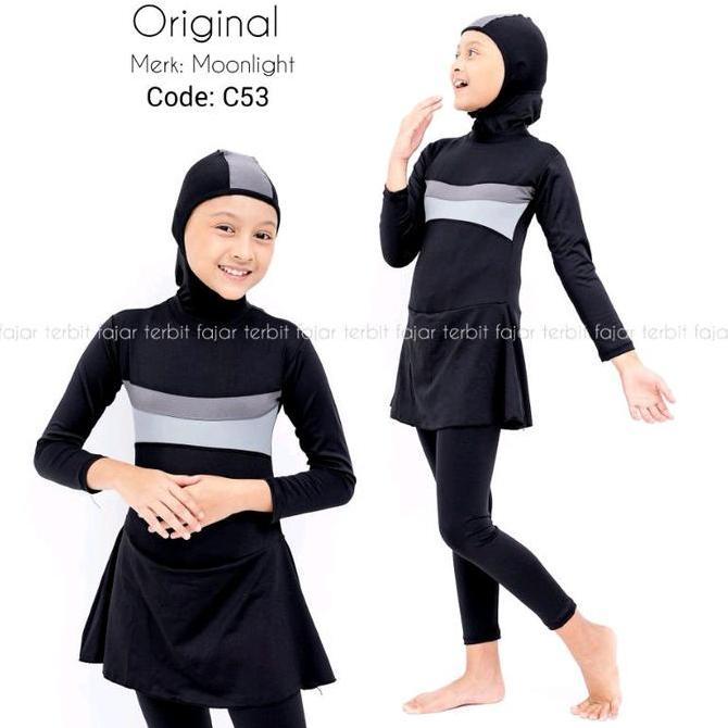 baju renang anak perempuan muslim/baju renang anak cewek muslimah/swimsuit anak Wanita Panjang/pakai