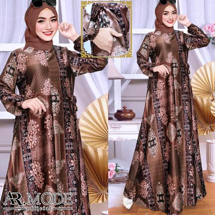 Gamis Batik Silky Terbaru Ukuran Dress Maxi - Wanita Muslim TH