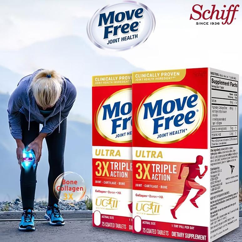 Schiff Move Free Joint Health 3X Ultra Triple Action 75 Capsules/Move Free Type ll Collagen