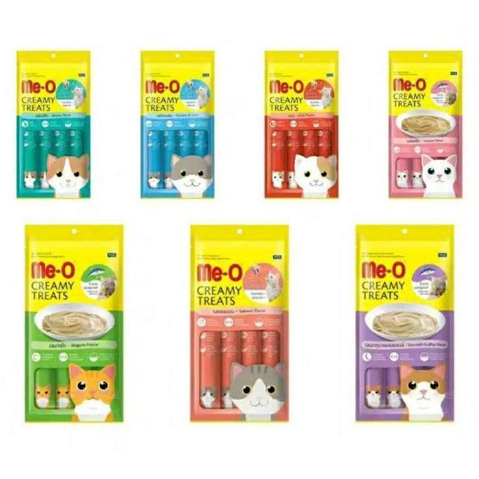 Catbull- Me-O / Meo Creamy Treats Salmon Snack / Cemilan Kucing