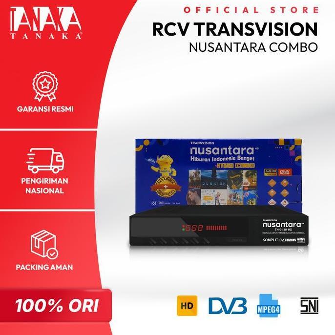 KAYLASELLER13  - TANAKA RCV TRANSIVISION NUSANTARA HD COMBO RECEIVER SET TOP BOX TYPE T2 STB SIARAN 