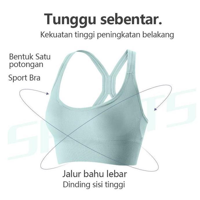 Shiftx- Sport Bra Tanpa Kawat Sport Bh Gym Bra Wireless Sport Bra Olahraga Baju Fitness Wanita Quick