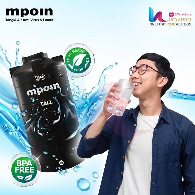 Diskon Tangki Air Mpoin 300 Liter Toren 300 Tall Tandon Tanki Mpoin Plus