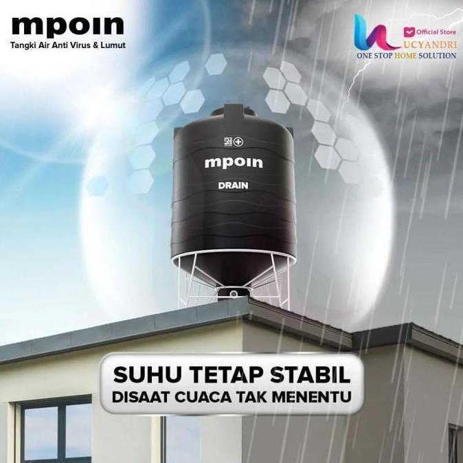 Miliki Tangki Air Mpoin 2000 Drain Toren Tandon Tanki 2000 Liter Mpoin Plus