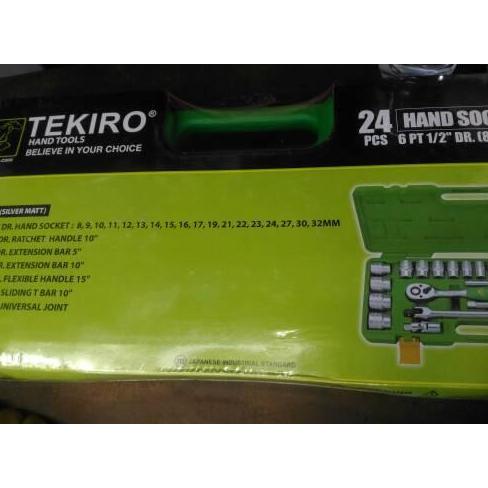 Kunci Sok Hand Socket Set Tekiro 24 Pcs Murah Lengkap 8 - 32 mm