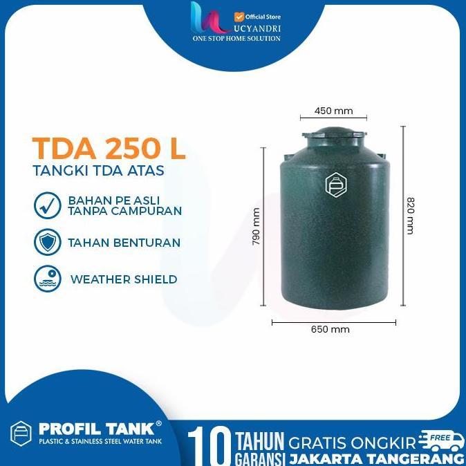 Miliki Tangki Air Plastik Profil Tank 250 Liter Tda