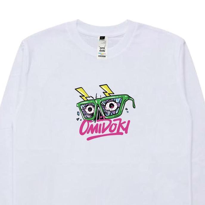 (NEW) Omidoki Tshirt Longsleeve Flazho Putih Kaos Lengan panjang Simple Combed Pria Keren Nyaman Bas