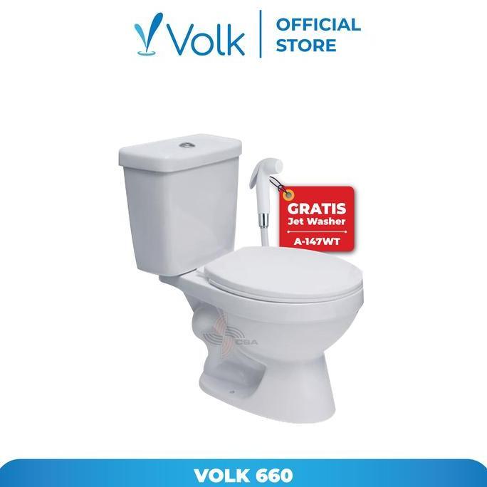 Terjangkau Volk Closet Duduk Kloset Duduk Toilet Duduk Two Piece Guardian V660