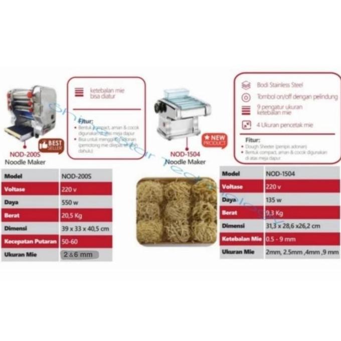 NEW Mesin MIE / PASTA Fomac NOD-1504 NOD-200S NOD-300P NOD-300S