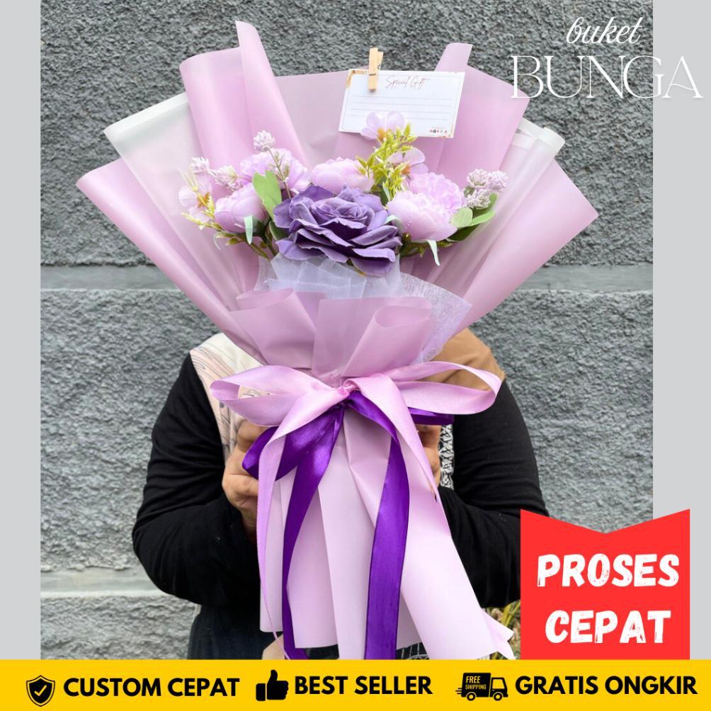Bucket Bunga Artificial Valentine Kado Buket Ultah Wisuda Ulang Tahun Anniversary Hadiah Wisuda Acar