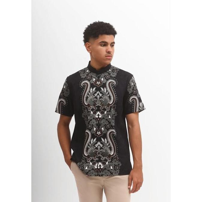 MANZONE Kemeja Batik Shanghai Pria Lengan Pendek - AFFANDRA Original