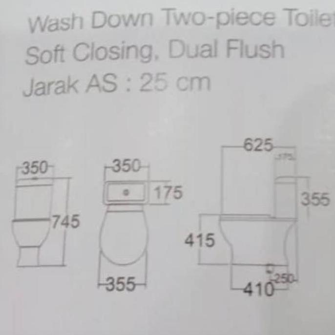 Miliki Closet Duduk Oulu C433 Closet White Two Piece