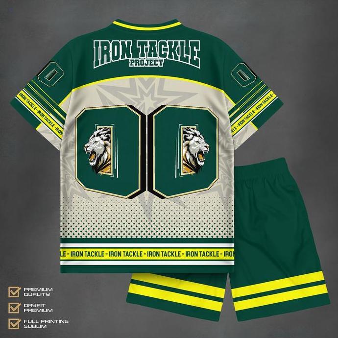 Setelan Jersey Anak Dri Fit Premium Motif Singa Fullprint Keren | Jersey Anak Terlaris Tiktok Shop |