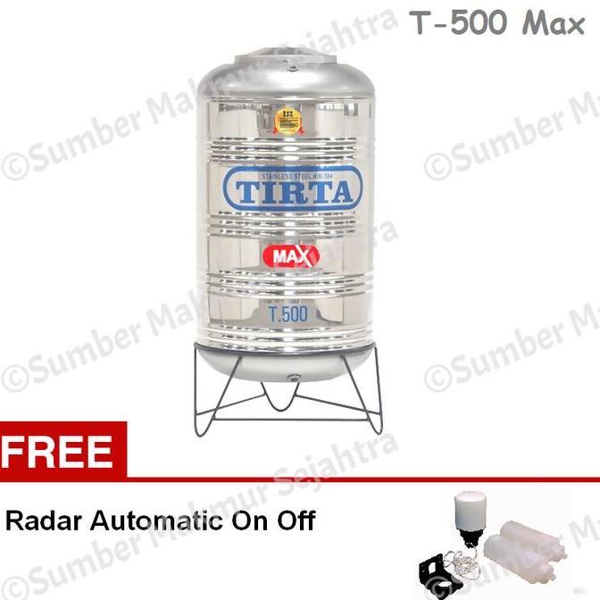 Spesial Tangki Air Stainless Tirta T 500 Max Toren Tandon 500 Liter