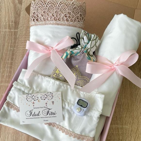 New Syaluna - Hampers Mukena Dewasa Kado Mukenah Mewah 2 In 1 Gift Box