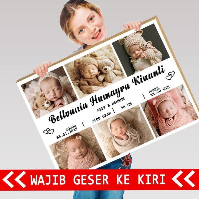 Barbaku_store - CETAK PHOTO BIODATA BAYI BINGKAI KAYU MDF