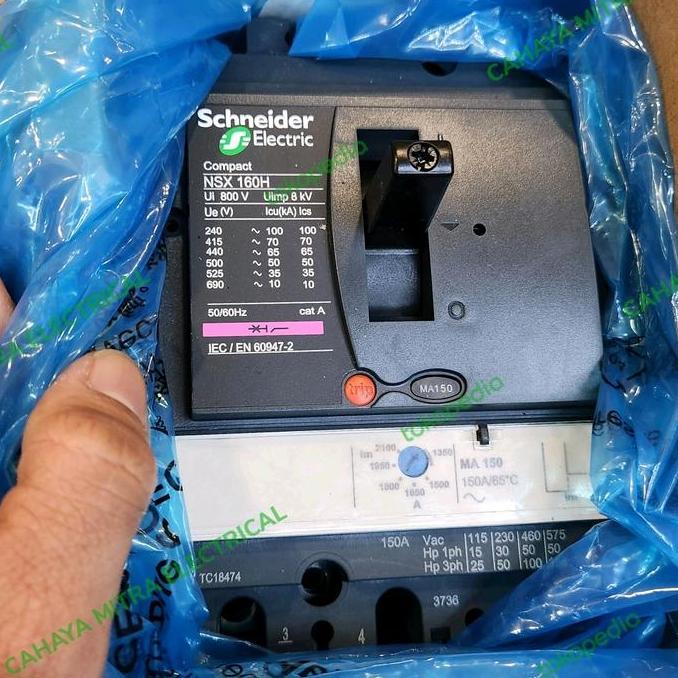 SCHNEIDER MCCB NSX160H 3P MA150 / MA150A - MICROLOGIC 150MA ORIGINAL