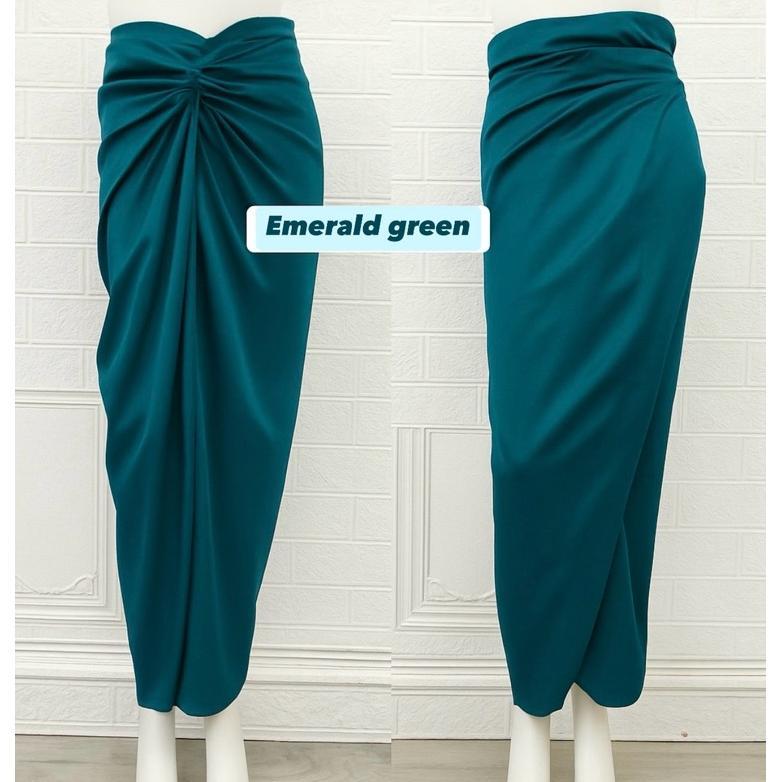 BESTPROMO rok lilit instan, instan wrap skirt, rok lilit jumputan, rok lilit instan polos satin rok 