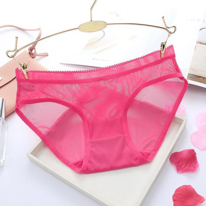 DF397 >> Wanita Celana Dalam Brief Transparan cd Plus Size transparan polos knicker C1210