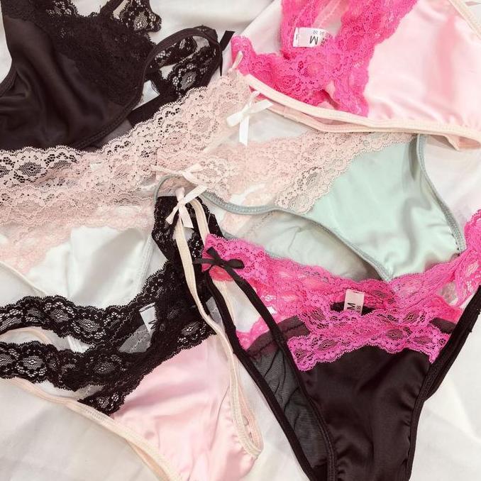 DI15 >> Celana Dalam Wanita Sexy Hot transparan halus Satin Renda cd Wanita Dewasa C275