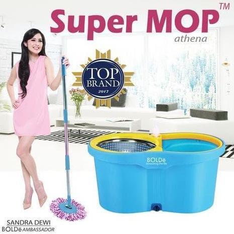 Alat Pel Lantai SUPER MOP ATHENA Bolde Wonder Magic Mop Putar