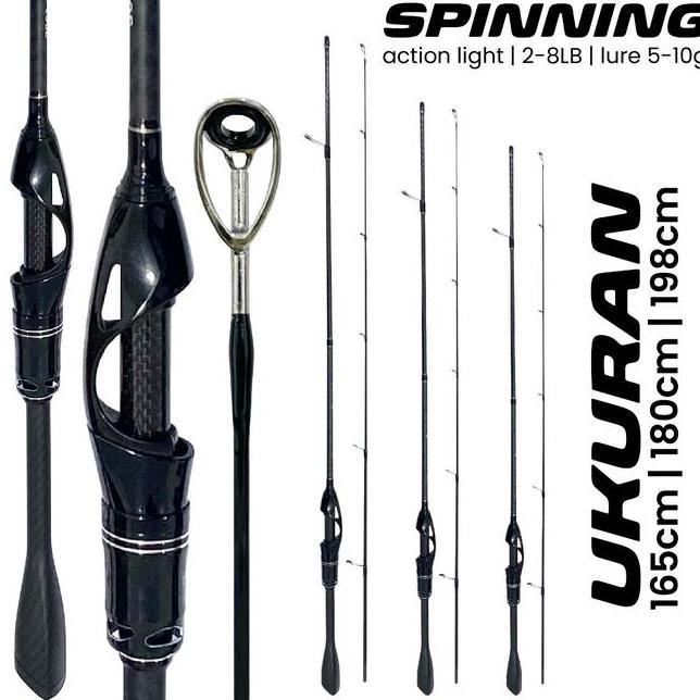 Pusat Alat Pancing 1 Set Joran Pancing Spinning Casting 1.65M 1.80M Gagang Karbon Joran Casting Deng