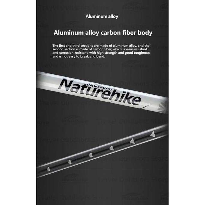 TREKKING POLE HIKING ULTRALIGHT CARBON ALUMINIUM NATUREHIKE NH17D006-D