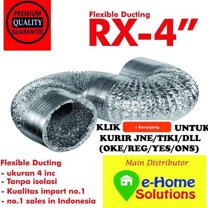 Flexible selang alumunium Ducting 4 inch / 5 Meter
